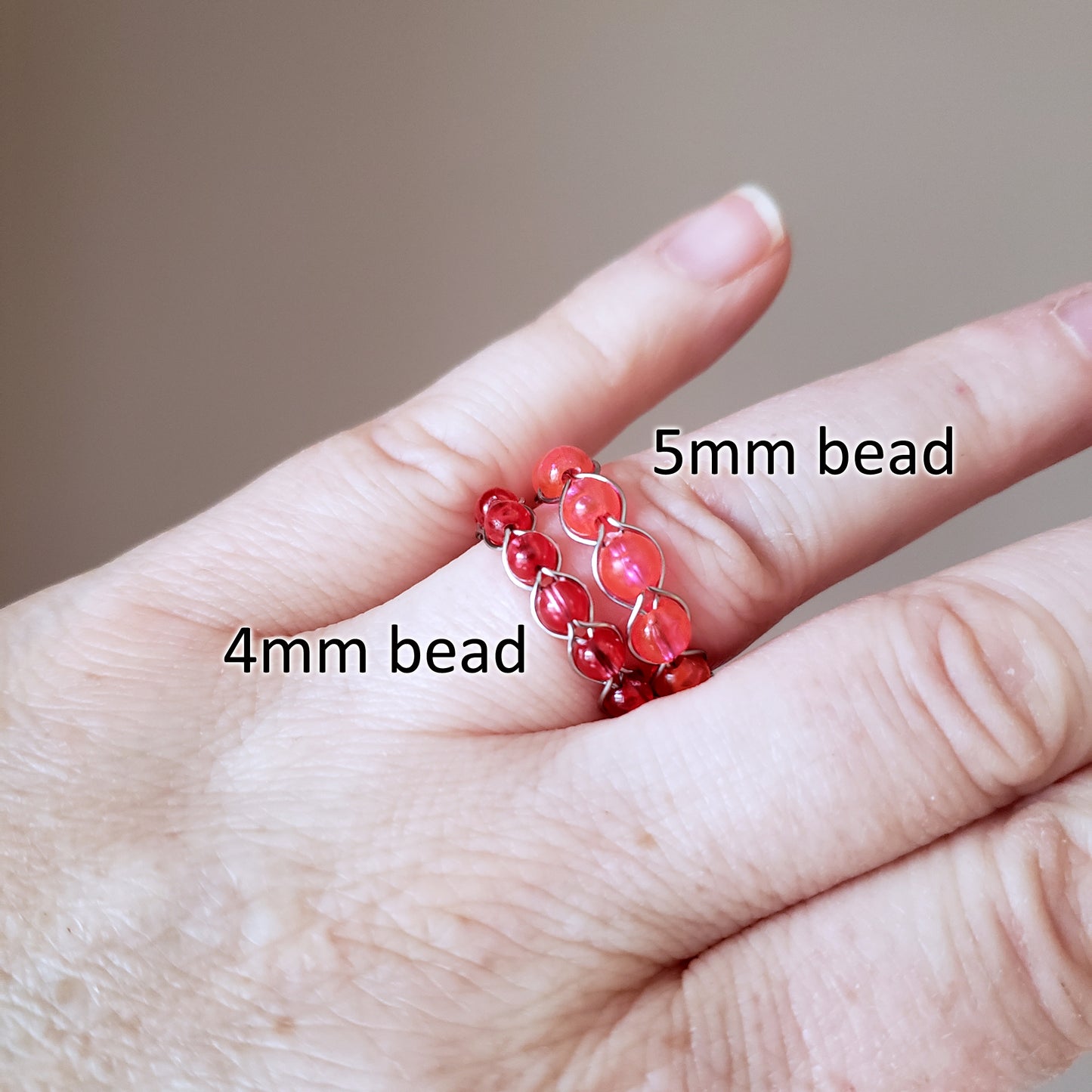 Pink Weaved Ring