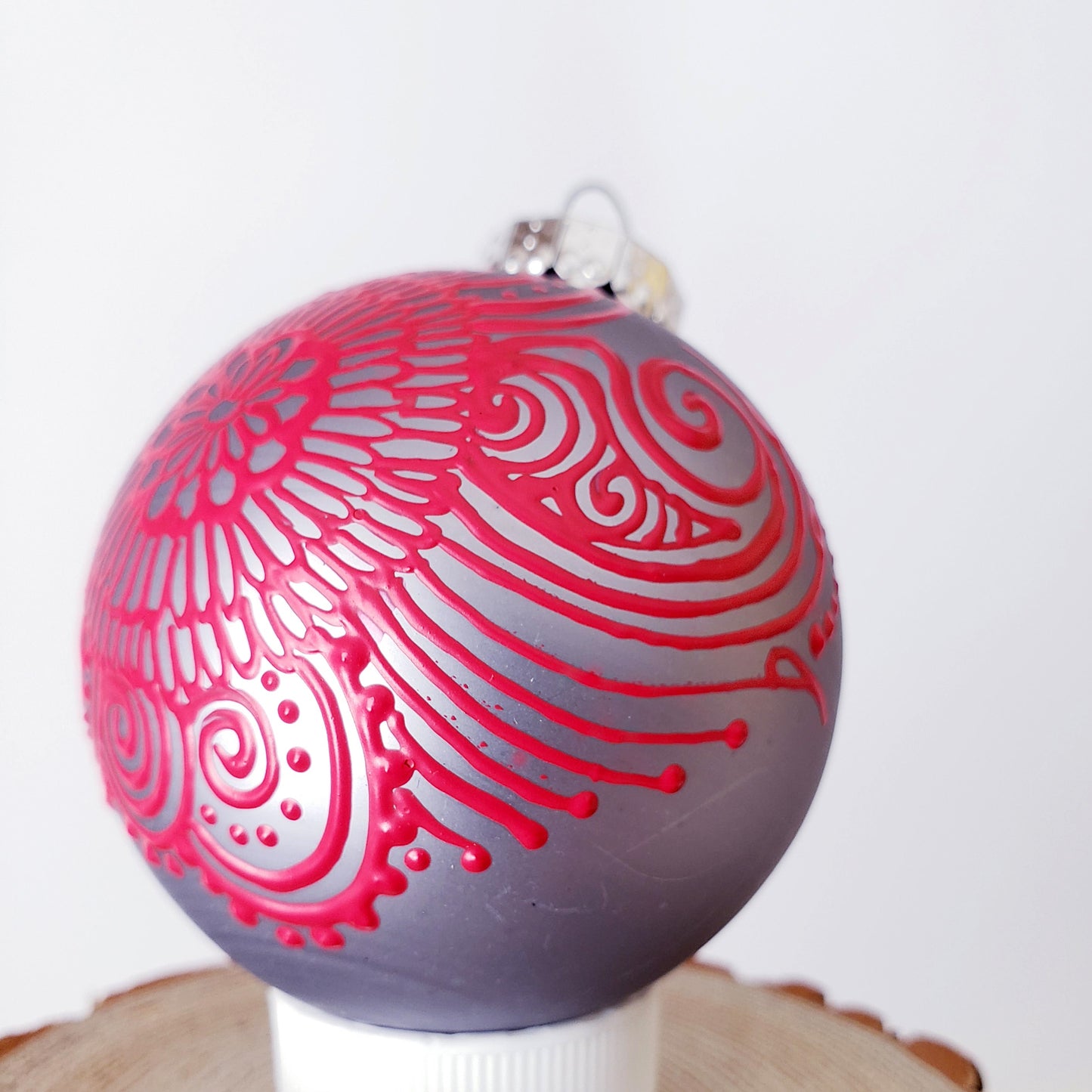 Hand Painted Glass Christmas Ornament 012