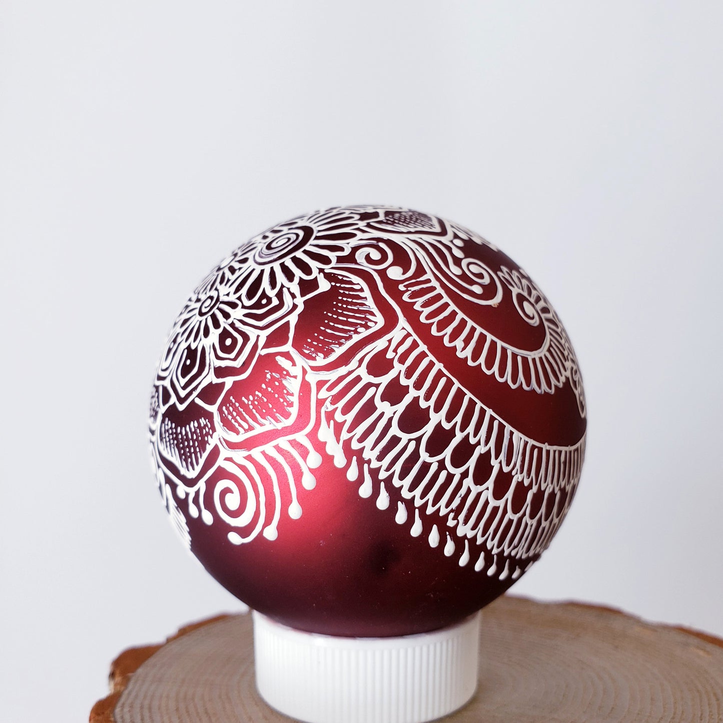 Hand Painted Glass Christmas Ornament 013