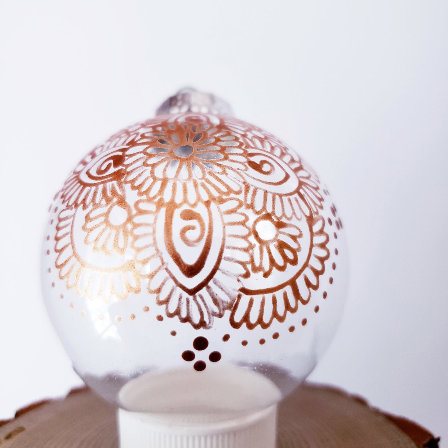 Hand Painted Glass Christmas Ornament 087