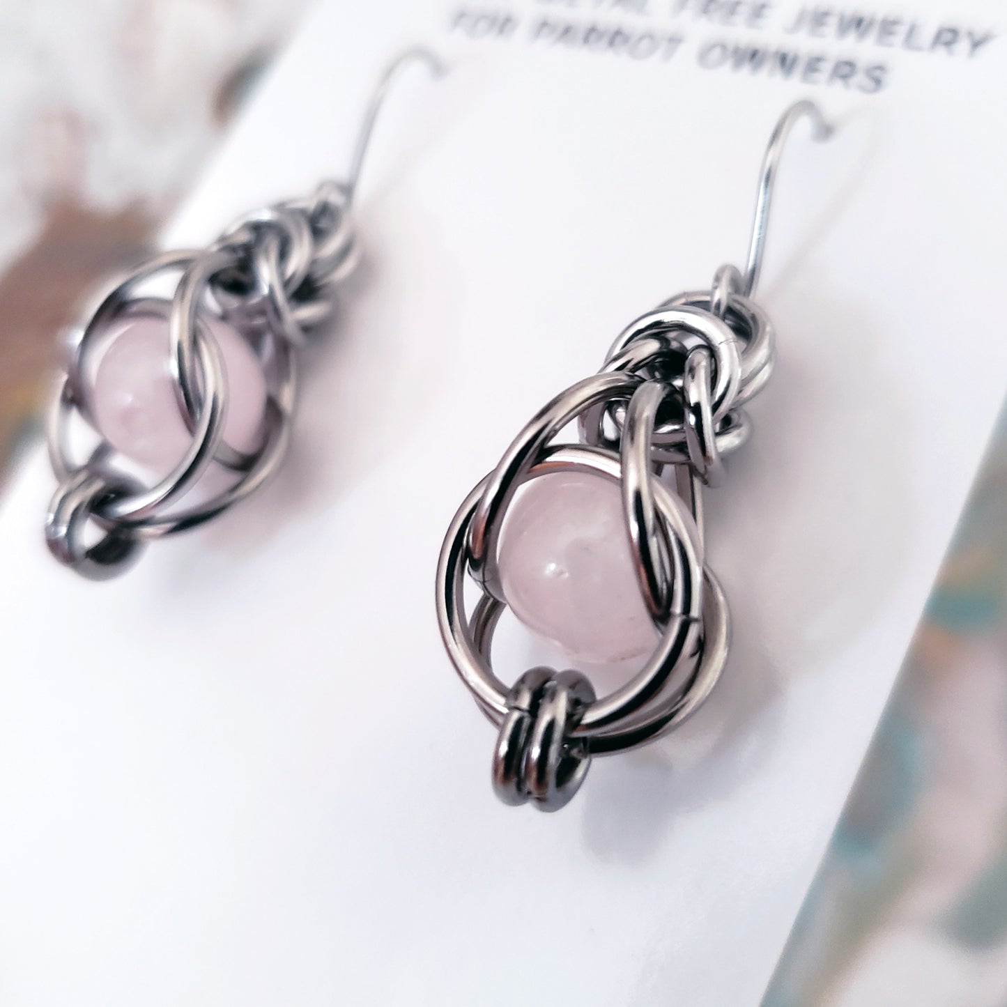 Caged Stone Earrings