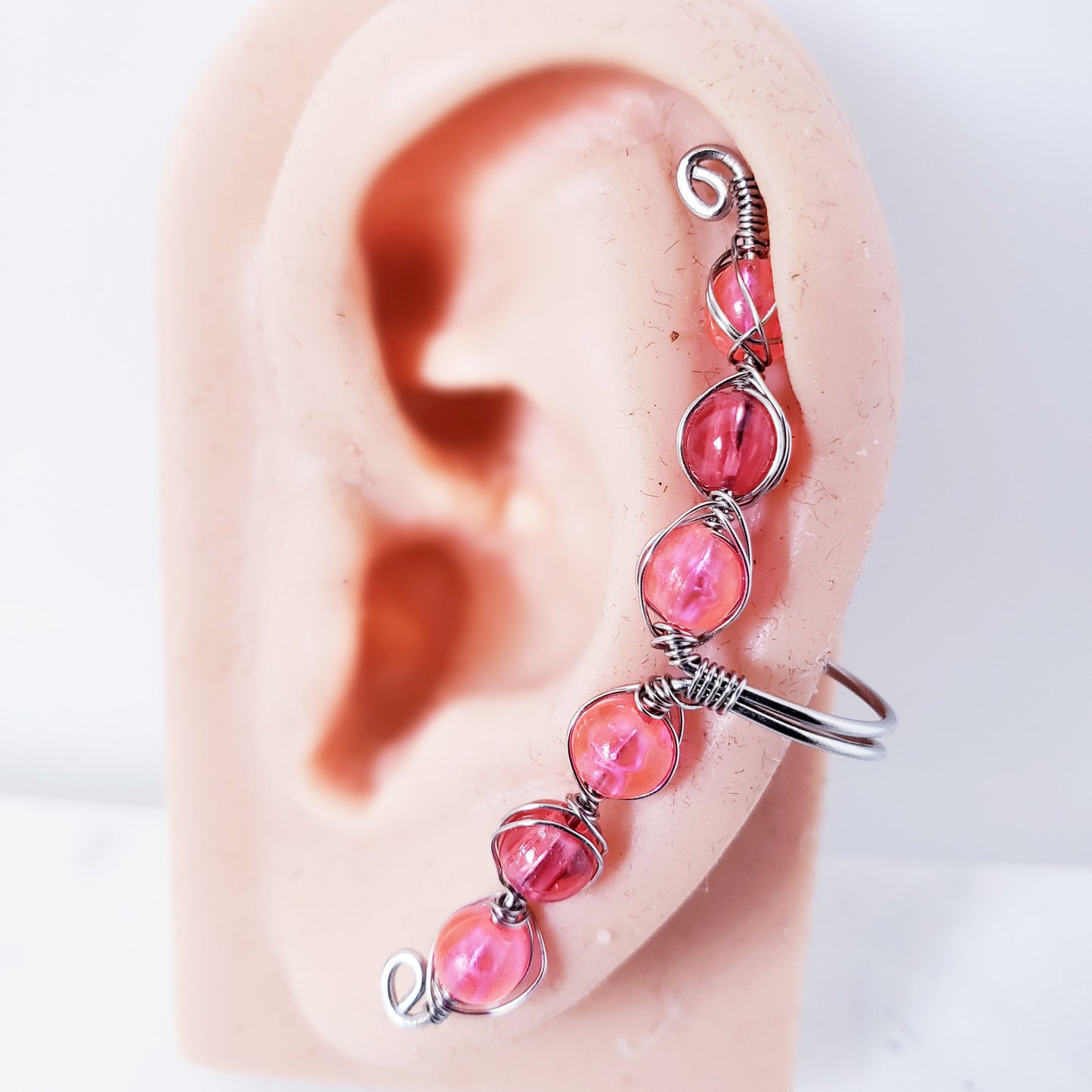 Left Beaded Ear Climber