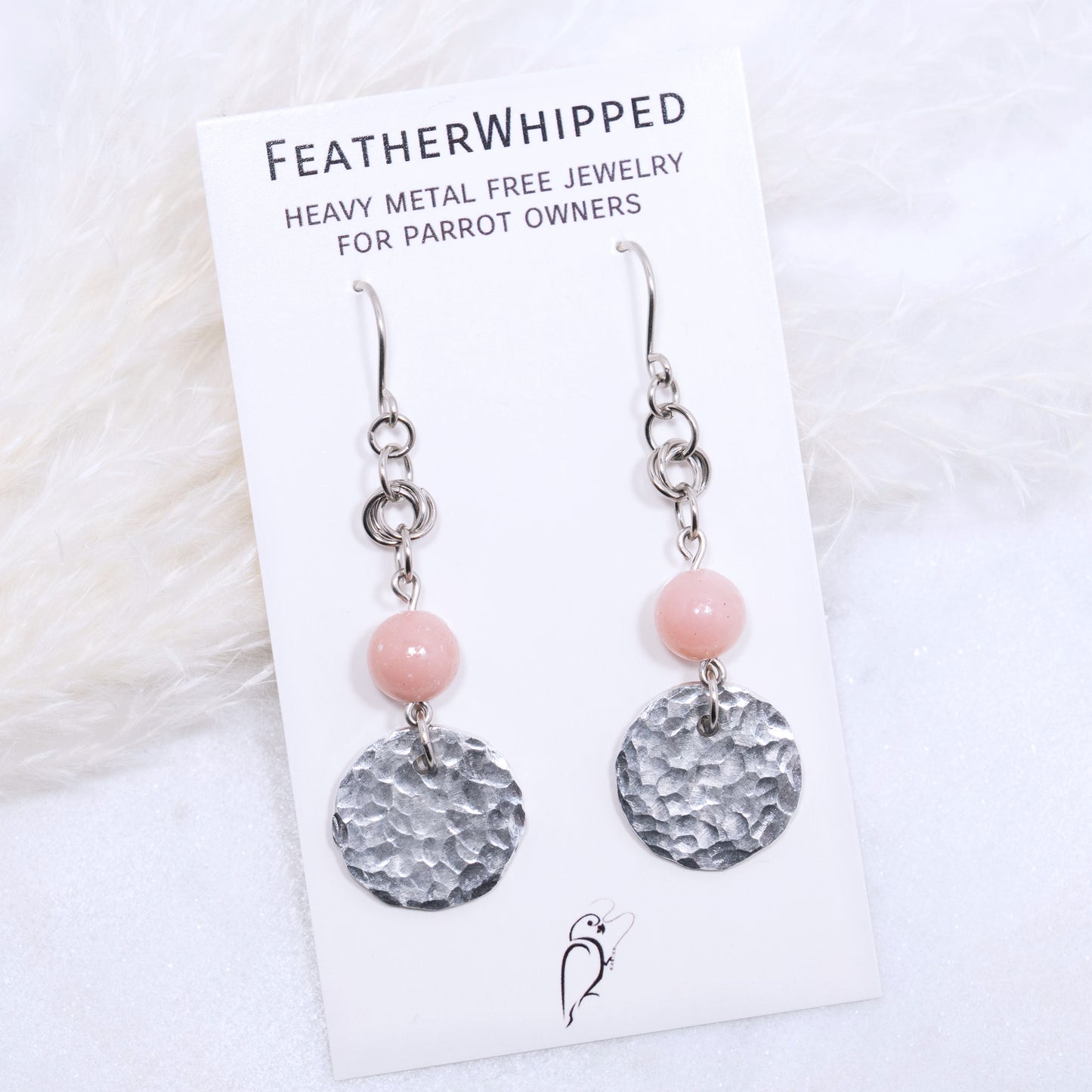 Hammered Disk Beaded Earring