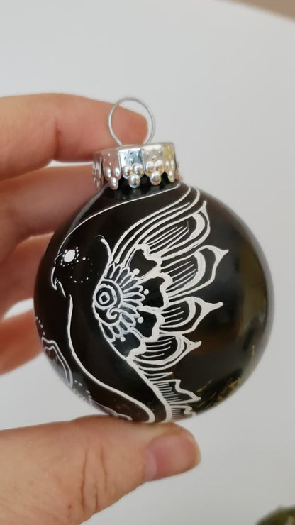 Hand Painted Glass Christmas Ornament 101