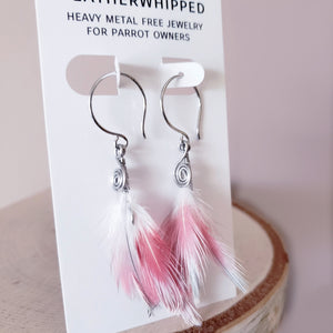 Custom Feather Earrings for @Parrots_with_attitood