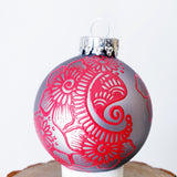 Hand Painted Glass Christmas Ornament 03