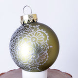 Hand Painted Glass Christmas Ornament 008