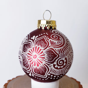 Hand Painted Glass Christmas Ornament 010