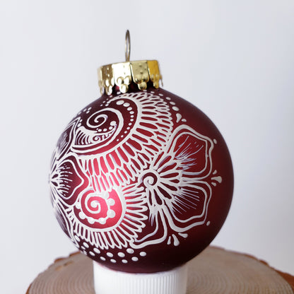 Hand Painted Glass Christmas Ornament 010