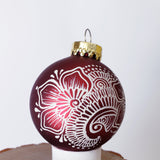 Hand Painted Glass Christmas Ornament 010