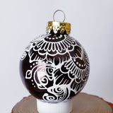Hand Painted Glass Christmas Ornament 011