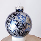 Hand Painted Glass Christmas Ornament 125