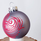 Hand Painted Glass Christmas Ornament 012