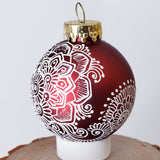Hand Painted Glass Christmas Ornament 013