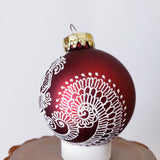 Hand Painted Glass Christmas Ornament 013
