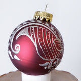 Hand Painted Glass Christmas Ornament 023