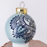 Hand Painted Glass Christmas Ornament 033