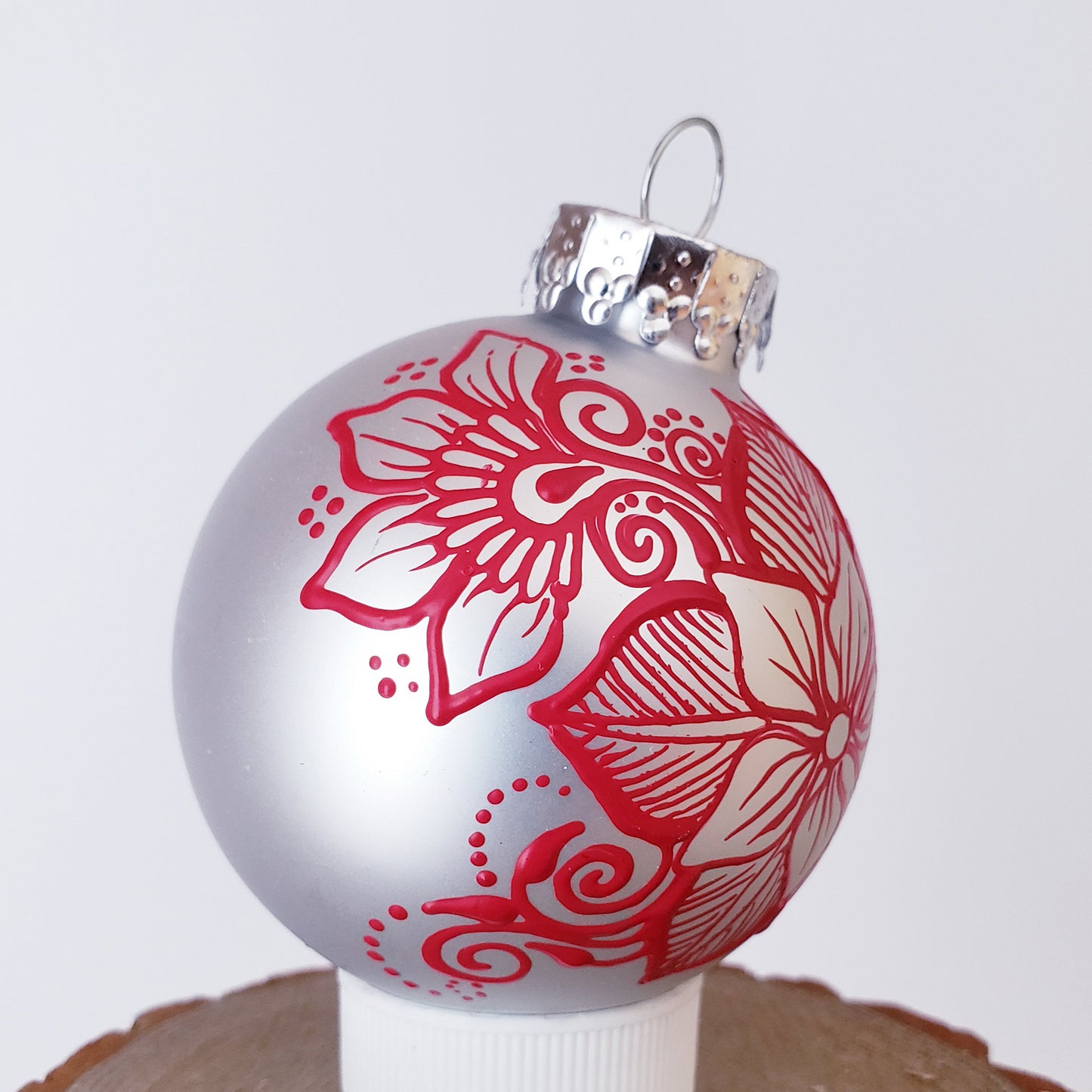 Hand Painted Glass Christmas Ornament 008