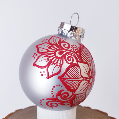 Hand Painted Glass Christmas Ornament 008