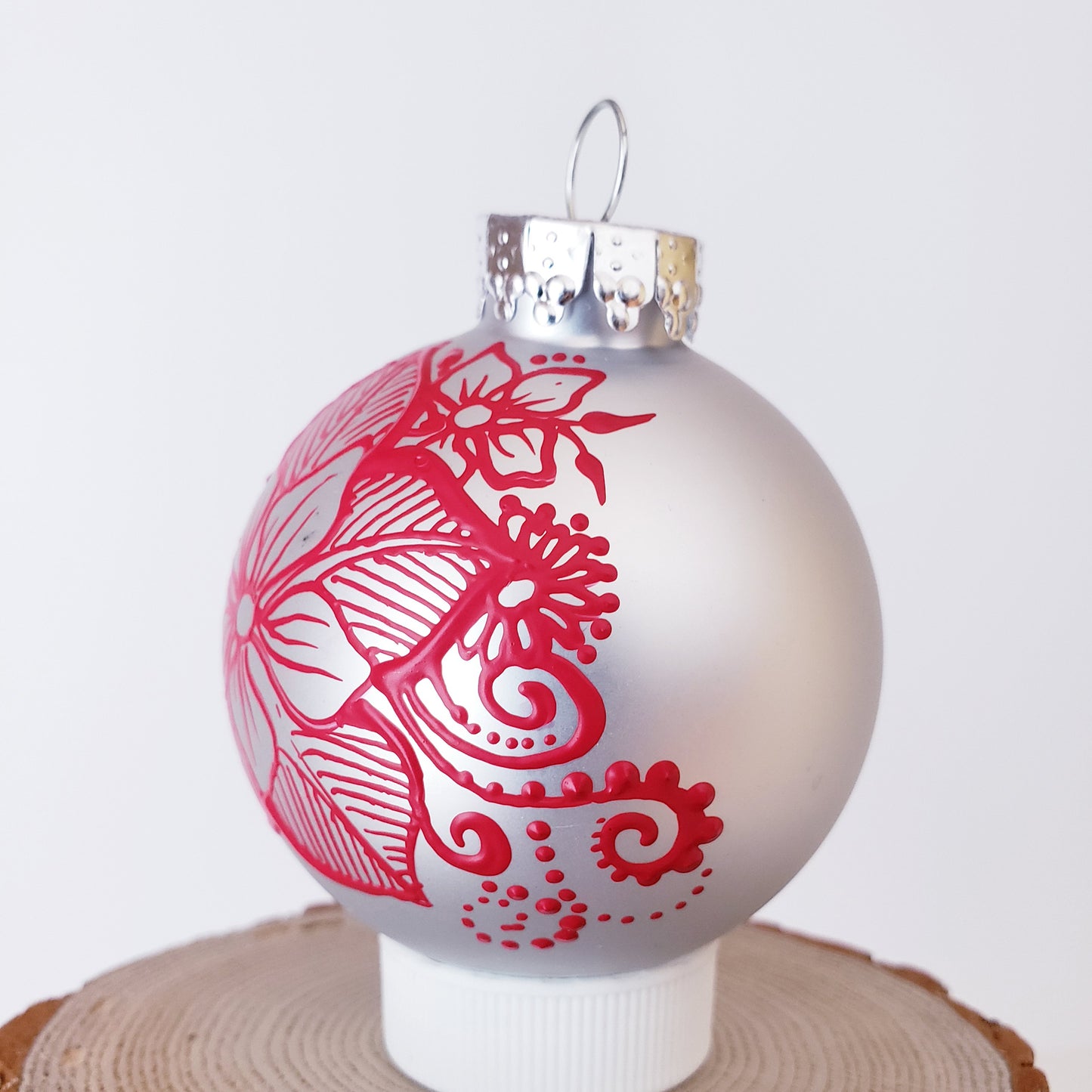 Hand Painted Glass Christmas Ornament 008
