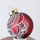 Hand Painted Glass Christmas Ornament 027