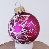 Hand Painted Glass Christmas Ornament 116