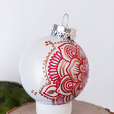 Hand Painted Glass Christmas Ornament 074