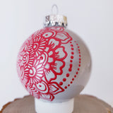 Hand Painted Glass Christmas Ornament 105