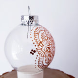 Hand Painted Glass Christmas Ornament 087
