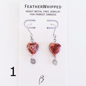 Jasper Heart Earrings