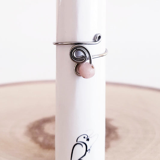Adjustable Paisley Stone Ring