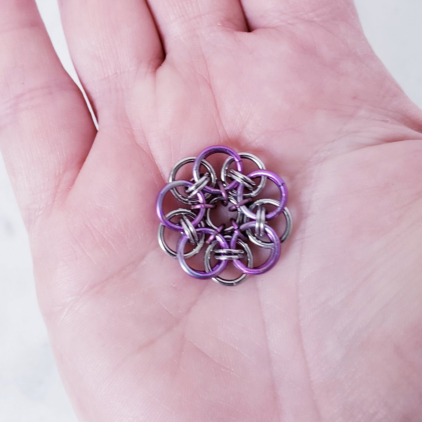 Helm Weave Flower Pendant