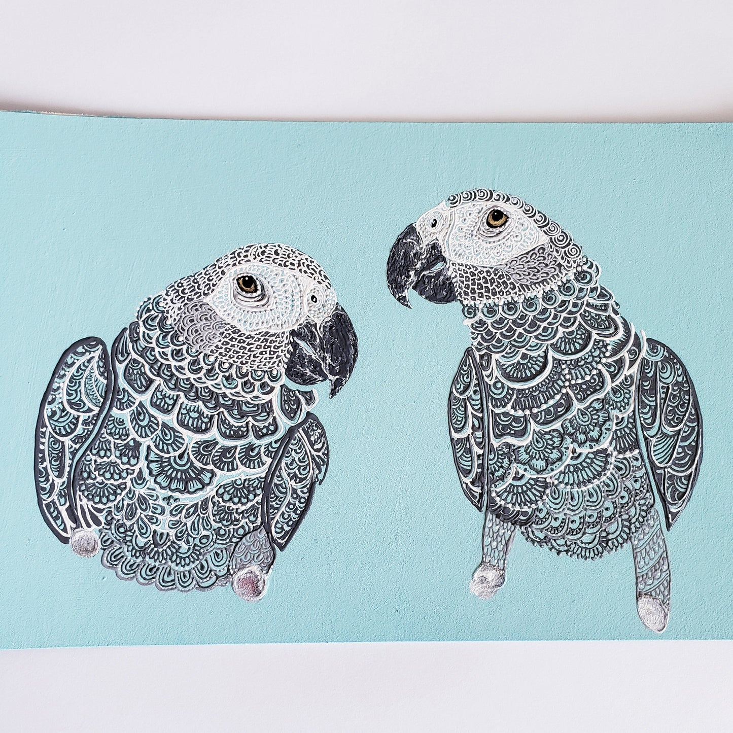 Custom painting for 2 Grey Guys
