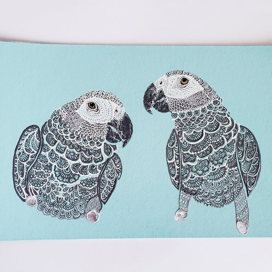 Custom painting for 2 Grey Guys