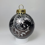 Hand Painted Glass Christmas Ornament 54