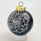 Hand Painted Glass Christmas Ornament 137