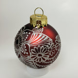 Hand Painted Glass Christmas Ornament 126