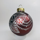 Hand Painted Glass Christmas Ornament 126