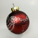 Hand Painted Glass Christmas Ornament 126