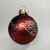 Hand Painted Glass Christmas Ornament 126