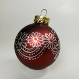 Hand Painted Glass Christmas Ornament 126