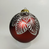 Hand Painted Glass Christmas Ornament 126