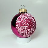 Hand Painted Glass Christmas Ornament 67