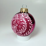 Hand Painted Glass Christmas Ornament 67