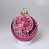 Hand Painted Glass Christmas Ornament 67