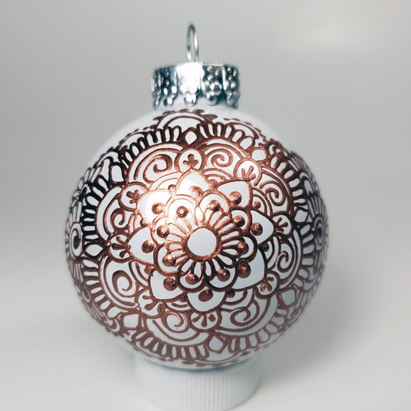 Hand Painted Glass Christmas Ornament 109