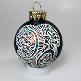 Hand Painted Glass Christmas Ornament 83