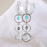 Three Ring Drop Earrings