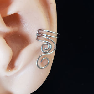 Stainless Steel Double Spiral No Piercing Conch Ear Cuff