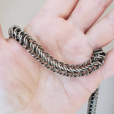 Steel Box Weave Chainmaille Necklace